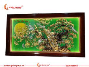 Tranh phong thủy treo phòng khách - Tranh Phú Quý Như Xuân bằng đồng